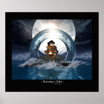 Conceptions de Moonlake de l'enfant de jeudi gothi Affiche