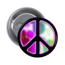Conceptions de signe de paix de colorant de cravat badge