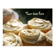 Conceptions d'or de petits gâteaux cartes postales