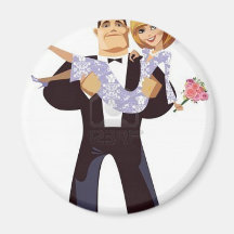 Concevons les couples vont à la lune de miel aimants pour réfrigérateur