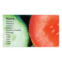 Concombre et tomate carte de visite