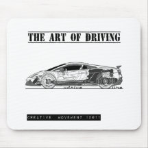 Conduire la voiture de sport d'art tapis de souris