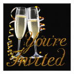 Confettis noirs de Champagne d'or toute la partie  Bristols
