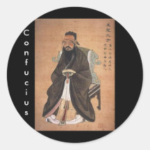 Confucius 1 autocollants ronds