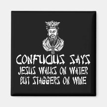 Confucius athée magnets pour réfrigérateur