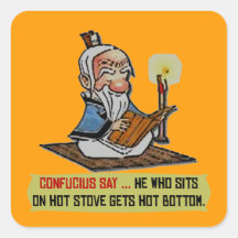 CONFUCIUS DISENT… LE FOND CHAUD AUTOCOLLANTS
