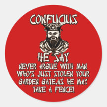 Confucius drôle qu'il disent adhésif rond