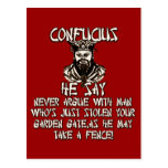 Confucius drôle qu'il disent carte postale