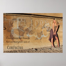 Confucius - "tout a la beauté " affiche