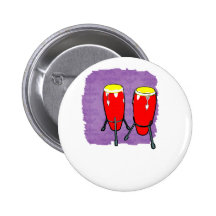 Congas jaunes rouges dans l'image de graphique de  pin's