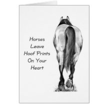 Congé Hoofprints de chevaux sur votre coeur : Art  Carte De Vœux