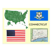 Connecticut, de V.S. Wens Kaart