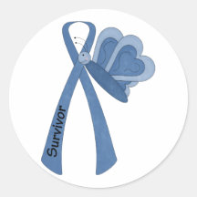 Conscience de bleu de survivant adhésif rond