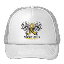 Conscience de Cancer d'annexe de papillon Casquettes