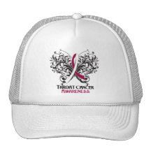 Conscience de cancer de la gorge de papillon casquette