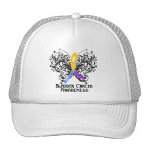 Conscience de cancer de la vessie de papillon casquette
