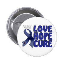 Conscience de cancer du colon badges avec agrafe