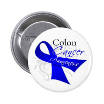 Conscience de cancer du colon de ruban d'imprimant pin's avec agrafe
