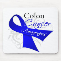 Conscience de cancer du colon de ruban d'imprimant tapis de souris