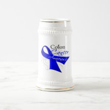 Conscience de cancer du colon de ruban d'imprimant tasse à café