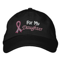 Conscience de cancer du sein pour ma fille casquettes brodées
