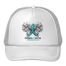 Conscience de Cancer ovarien de papillon Casquette