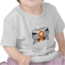 Conscience de papillon de tatouage - leucémie t-shirts