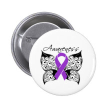 Conscience de papillon de tatouage - mucoviscidose pin's