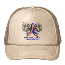 Conscience masculine de cancer du sein de papillon casquettes