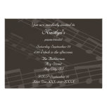 Considérant vintage de musique de piano faire-part