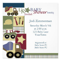 construction_baby_shower2, Jodi Zimmerman, Satu… Invitations