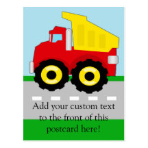 Construction Dumptruck d'enfants Cartes Postales
