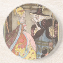 Conte de fées de Cendrillon vintage et de marraine Dessous De Verre