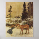 Conte de fées de la Reine de neige avec l'affiche 