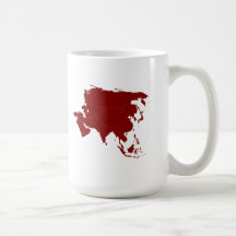 Continent van Azië Koffie Bekers