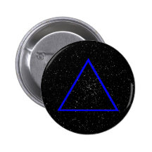 Contour bleu de triangle sur l'arrière - plan noir pin's