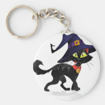Conversation Halloween noir Porte-clefs