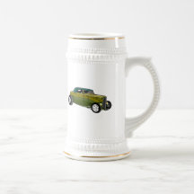 Convertible vert de hot rod mug à café