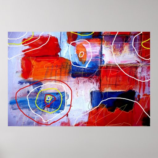 Copie abstraite moderne d'art de peinture affiche