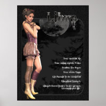Copie/affiche gothiques d'anniversaire de zodiaque