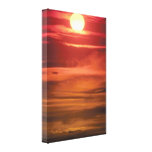 Copie ardente de toile de coucher du soleil impression sur toile