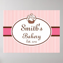 Copie customisée d'art de signe de boulangerie de  posters