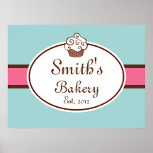 Copie customisée d'art de signe de boulangerie de  posters
