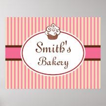 Copie customisée d'art de signe de boulangerie de  posters