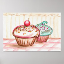 Copie d'affiche d'art populaire de petits gâteaux
