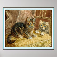 Copie d'affiche de Kiitten : Chats vintages de Kit