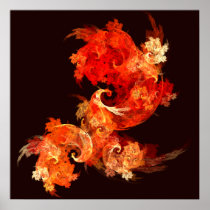 Copie d'art abstrait de Firebirds de danse