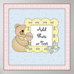 Copie d'art d'affiche de thème d'ours de bébé