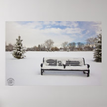 Copie d'art de banc de parc - photographie de Chri Posters