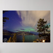 Copie d'art des aurores d'Okanagan Posters